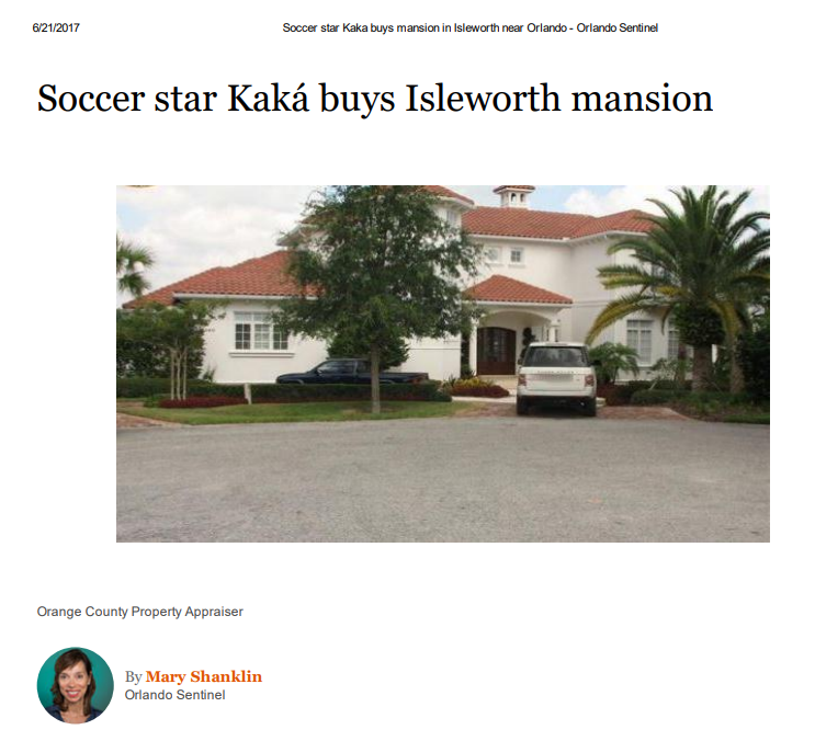 Orlando Sentinel MansionQuest article 2015
